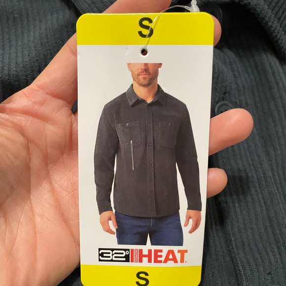 32 Degrees Men's Blue Corduroy Long Sleeve Overshirt Size: Small - Picture 4 of 12